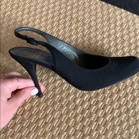 Stuart Wietzman black slingback heels - Picture 3 of 7